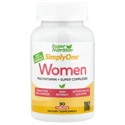 Super Nutrition, SimplyOne®, мультивитамины и суперкомплексы для женщин, 90 таблеток