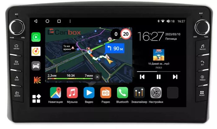 Магнитола для Toyota Land Cruiser 100 1998-2002 (три крутилки климата) - Canbox 9175 Android 10, Быстрая, CarPlay, 4G SIM-слот