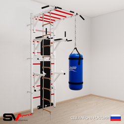 Шведская стенка Sv Sport 5621 (Турник рукоход/Брусья/Стойка/Скамья/Лестница/Цепь/Мешок 15кг)