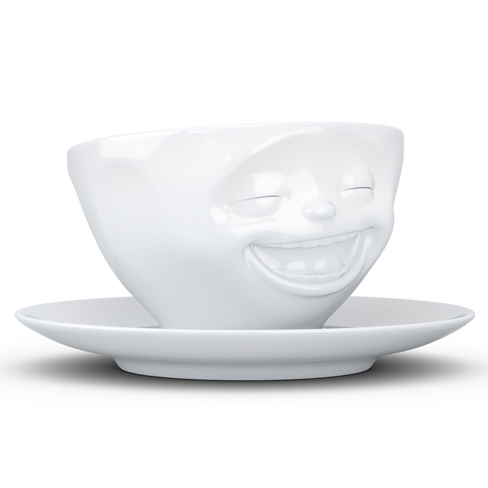 Чайная пара 200мл Tassen Laughing белая