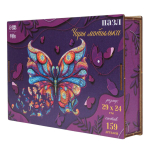 Пазл деревянный фигурный 159 дет. "Чары мотылька", деревянная коробка (Puzzle Time)