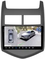 Магнитола для Chevrolet Aveo 2 2012-2015 - FarCar BX107M-360 монитор 9.5" 2K QLED на Android 13, Быстрая, CarPlay, 4G SIM-слот, 4 камеры в комплекте