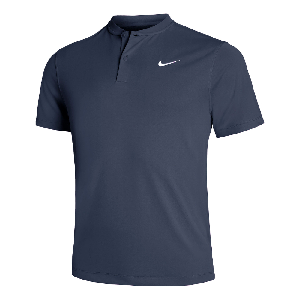 Мужское теннисное поло Nike Dri-Fit Blade Solid Polo Men - Dark Blue