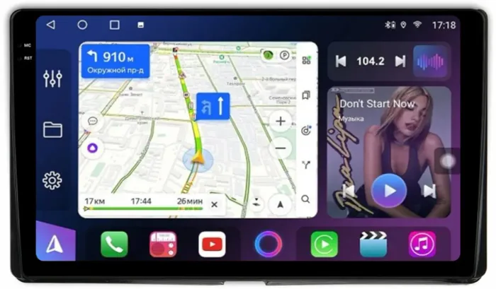 Магнитола для Toyota Sienna 3 2014-2020 - FarCar BM9-2K-9532 монитор 9.5" 2K QLED на Android 14, Быстрая, CarPlay, 4G SIM-слот
