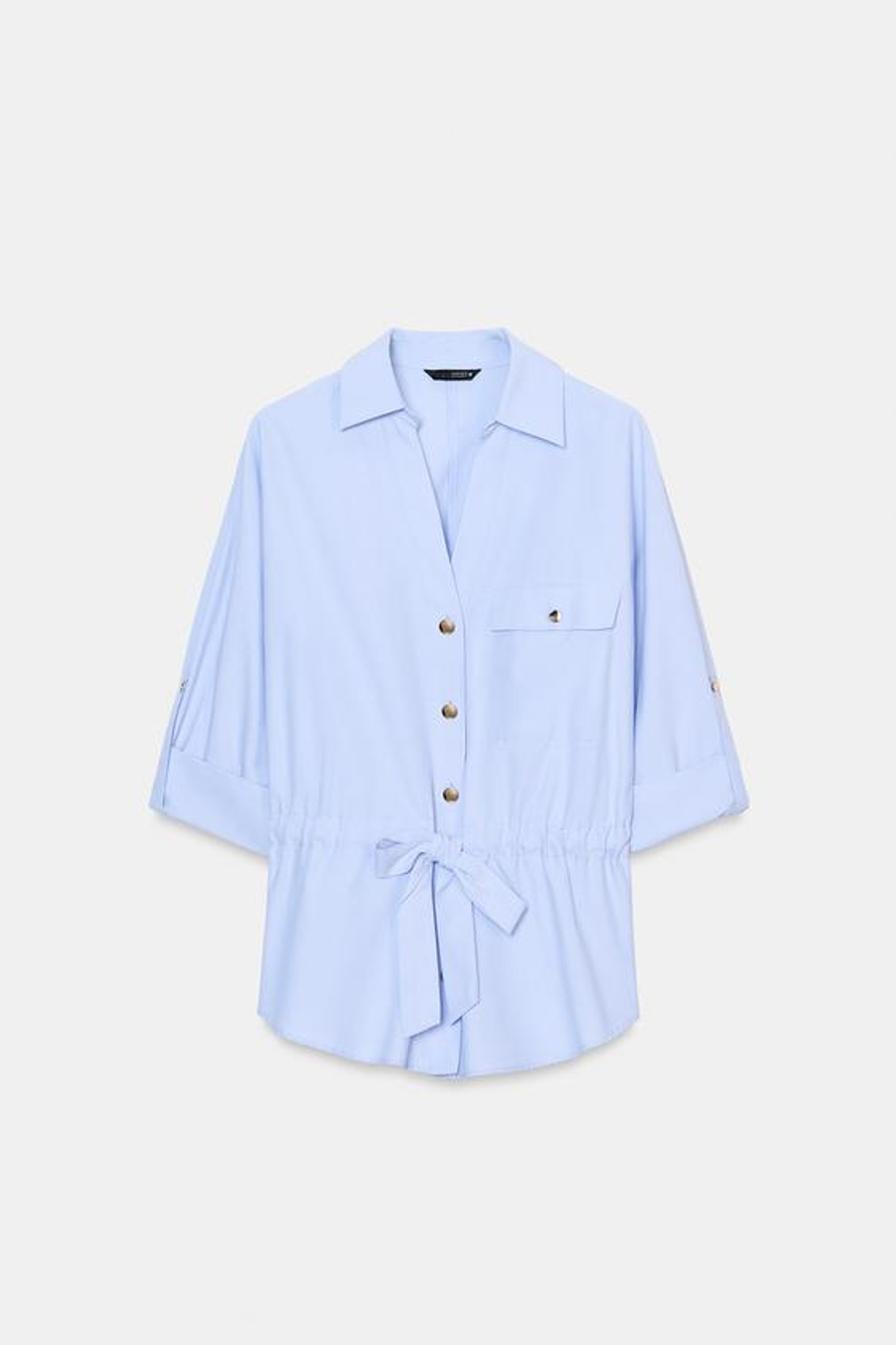 Рубашка из сафари-поплина - ZARA