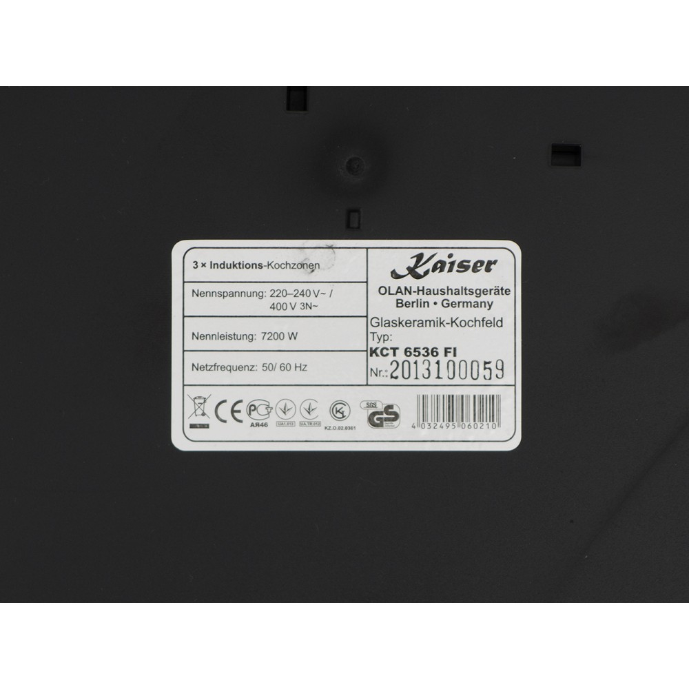Индукционная варочная поверхность Kaiser KCT 6536 FI