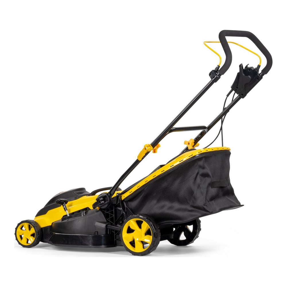 Газонокосилка эл. CHAMPION EM4118 (1,8 кВт пласт.+ткань травосб. 50л ширина 420мм 25-75мм, 13кг)