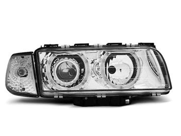 Передние фары angel eyes chrome для BMW 7 E38 94-98