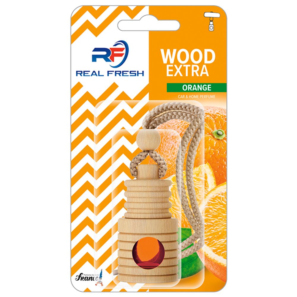 АРОМАТИЗАТОР С ПОДВЕСКОЙ "REAL FRESH" EXTRA WOOD ORANGE 5ML АРОМАТИЗАТОР С ПОДВЕСКОЙ "REAL FRESH" EXTRA WOOD ORANGE 5ML