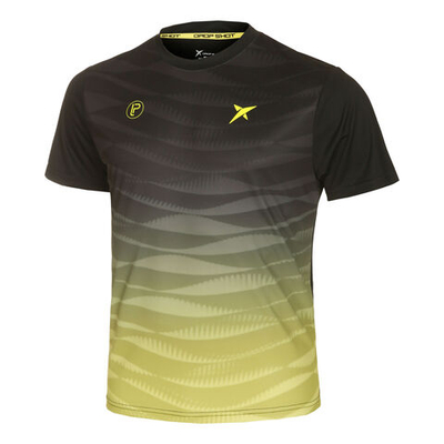 Мужское теннисное поло Drop Shot Rayco T-Shirt Men - Black, Yellow