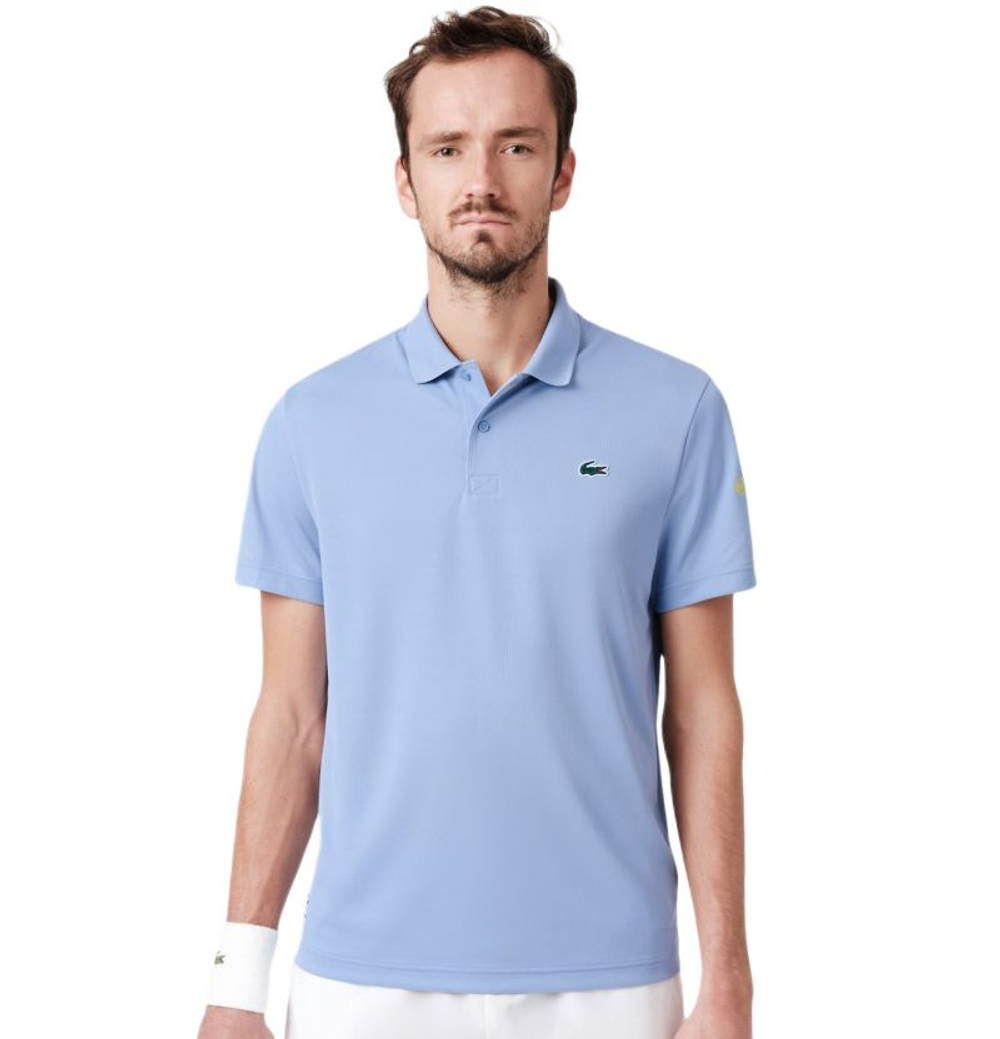 Теннисное поло Lacoste Tennis x Daniil Medvedev - light blue