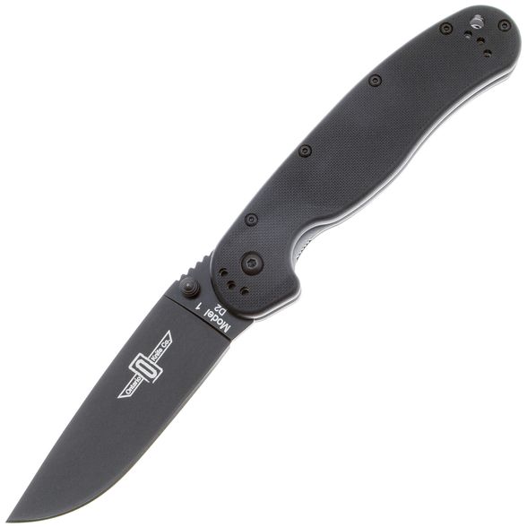 Цена наНож складной Ontario RAT-1, сталь D2, рукоять термопластик GRN, black