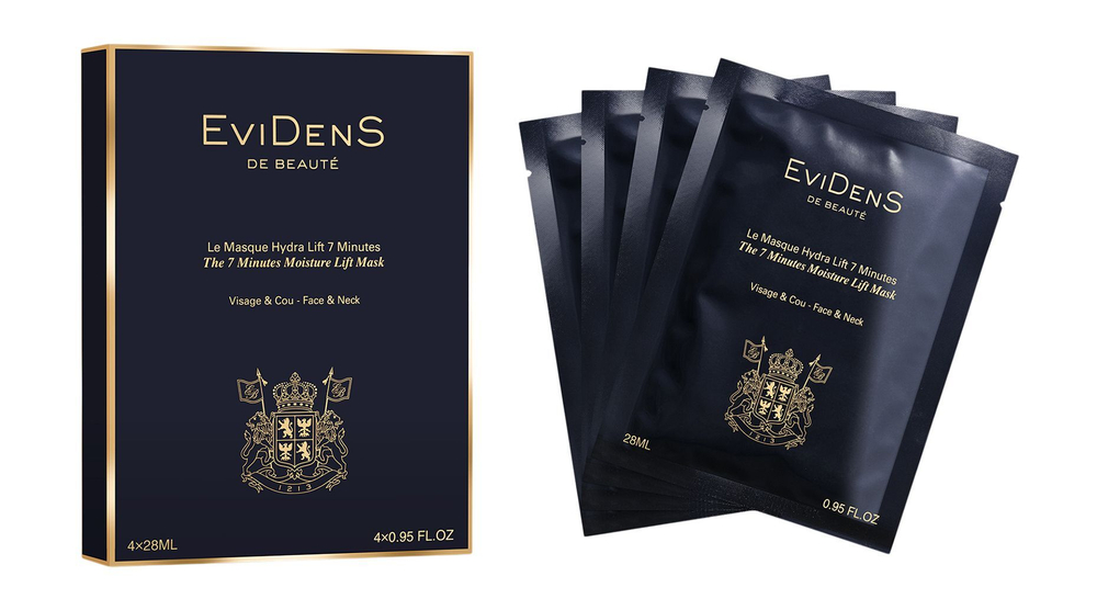 Evidens de Beaute Набор лифтинг-масок для лица и шеи The 7 Minutes Moisture Lift Mask Pack, 4 шт