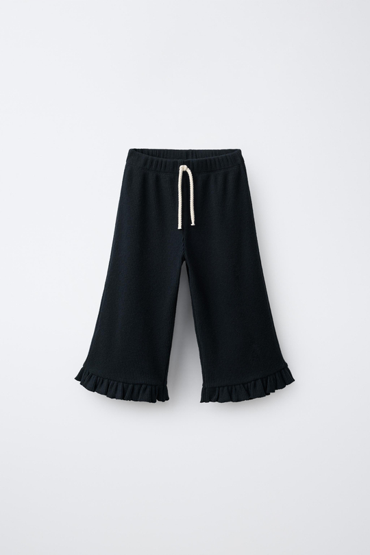 ZARA БРЮКИ FLARE ИЗ МЯГКОЙ ТКАНИ, АНТРАЦИТОВО-СЕРЫЙ