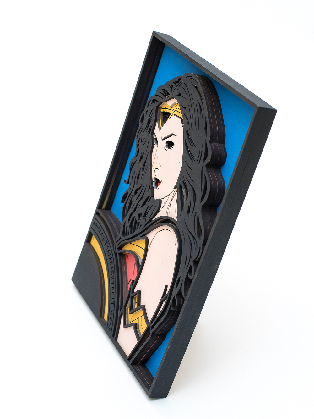 3D картина по номерам из дерева Чудо-женщина DC SamCraft подарочный набор для творчества, многослойное панно из дерева для раскрашивания и сборки