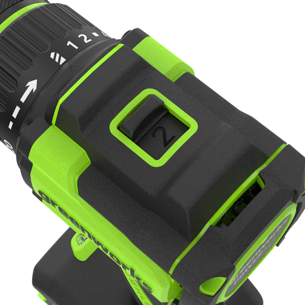 Дрель-шуруповерт акк. Greenworks DD350, 24V, б/щет, 27/50 Нм, 0-500 / 0-1900 об/мин, 1,5-13мм, без АКБ и ЗУ (DD35000)