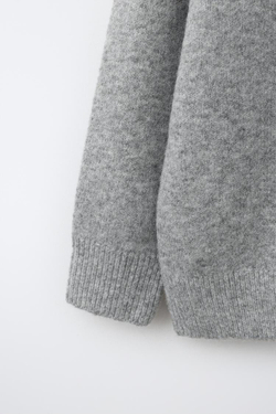 ZARA ОДНОТОННЫЙ СВИТЕР, СЕРЫЙ