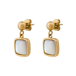 Серьги Fiore Luna Куб SHELL WHITE AE02914-2 BW/G