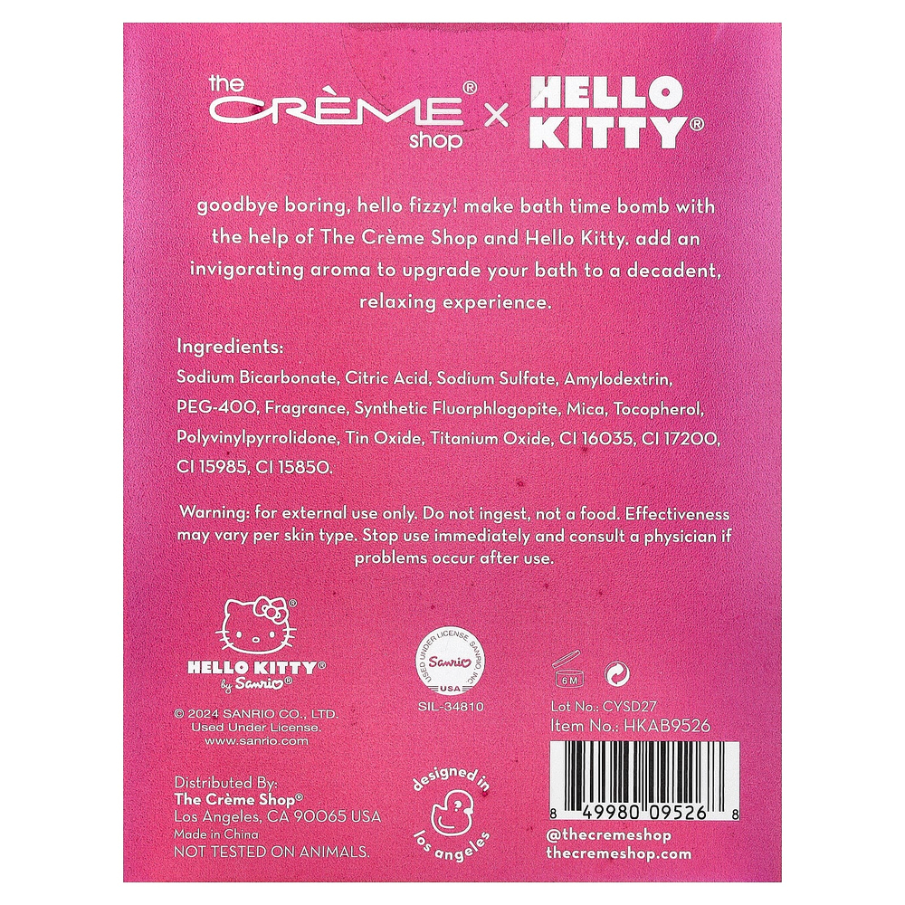 The Creme Shop, Hello Kitty®, ароматерапевтическая бомба для ванны, со вкусом клубники, 1 шт.