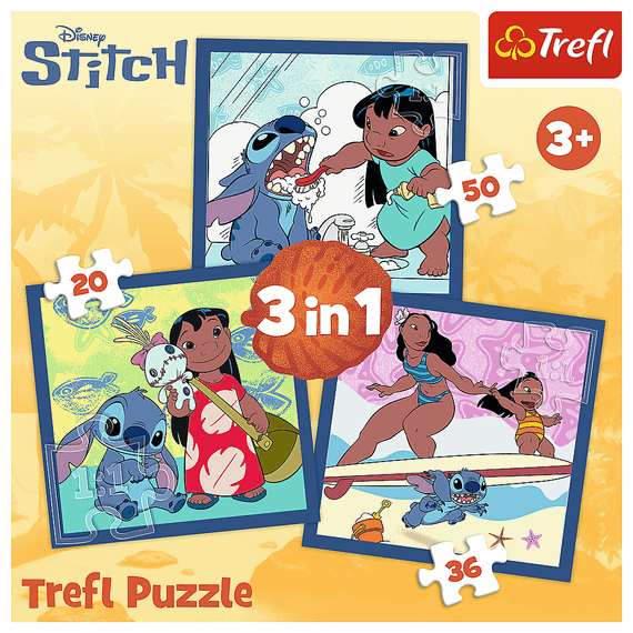Pazl \ Puzzle \ Пазлы Puzzles - "3in1" - Time with Stitch / Disney Lilo&amp;Stitch