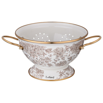 ДУРШЛАГ LEFARD ЭМАЛИРОВАННЫЙ, СЕРИЯ ROYAL GARDEN 22*13СМ