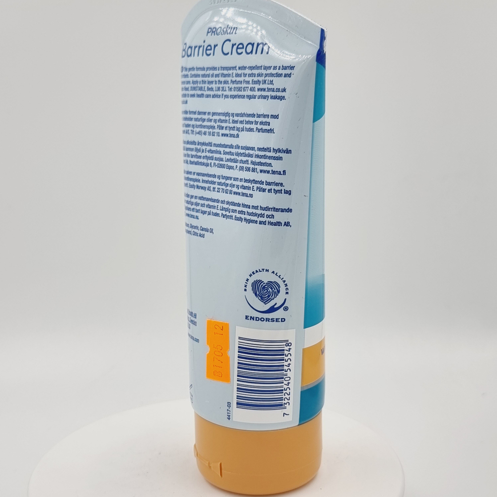 TENA ProSkin Barrier Cream защитный крем для кожи с маслом канолы и витамином Е, без запаха, 150 мл (из Финляндии)