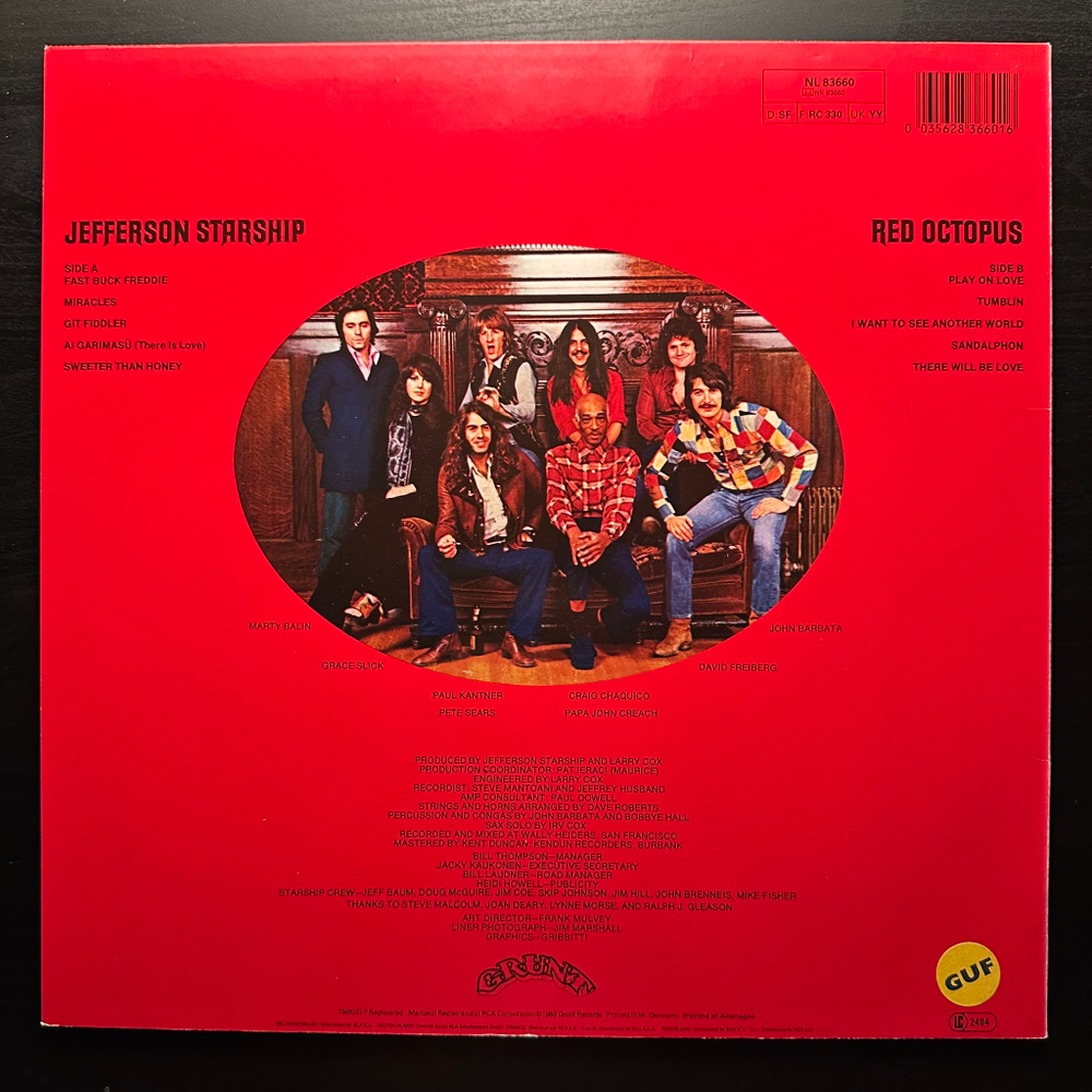 Jefferson Starship - Red Octopus (Европа 1984г.)