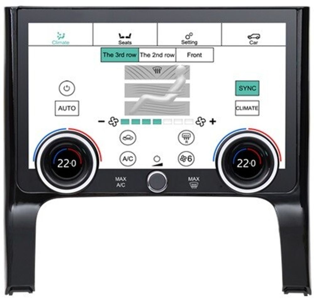 Цифровая панель климата Range Rover Evoque 2019-2023 - Kuberg ZF-2026 с 10" экраном LCD/ЖК