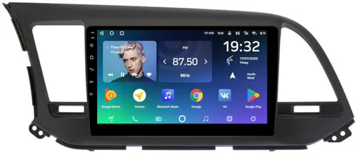 Магнитола для Hyundai Elantra 6 2016-2018 (без штатной КЗВ, рамка тип 2) - Teyes CC2 PLUS монитор 9" QLED, Android 10, Быстрая, SIM-слот