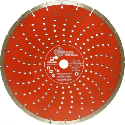 Диск алмазный отрезной 350*25,4 Сегментный серия Grand hot press 170350, GUS729