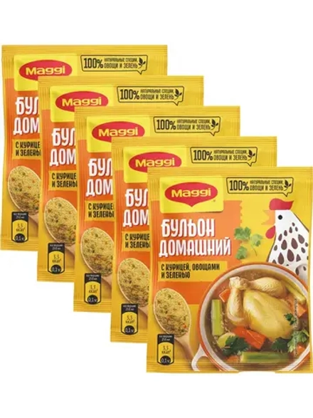 Бульон с курицей, овощами и зеленью 100 г * 5 шт