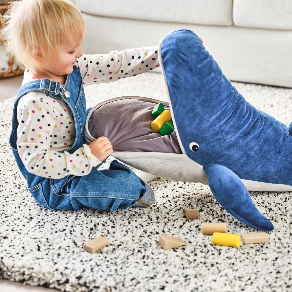 Мягкая игрушка IKEA BLAVINGAD (БЛАВИНГАД), Кит, 100 см