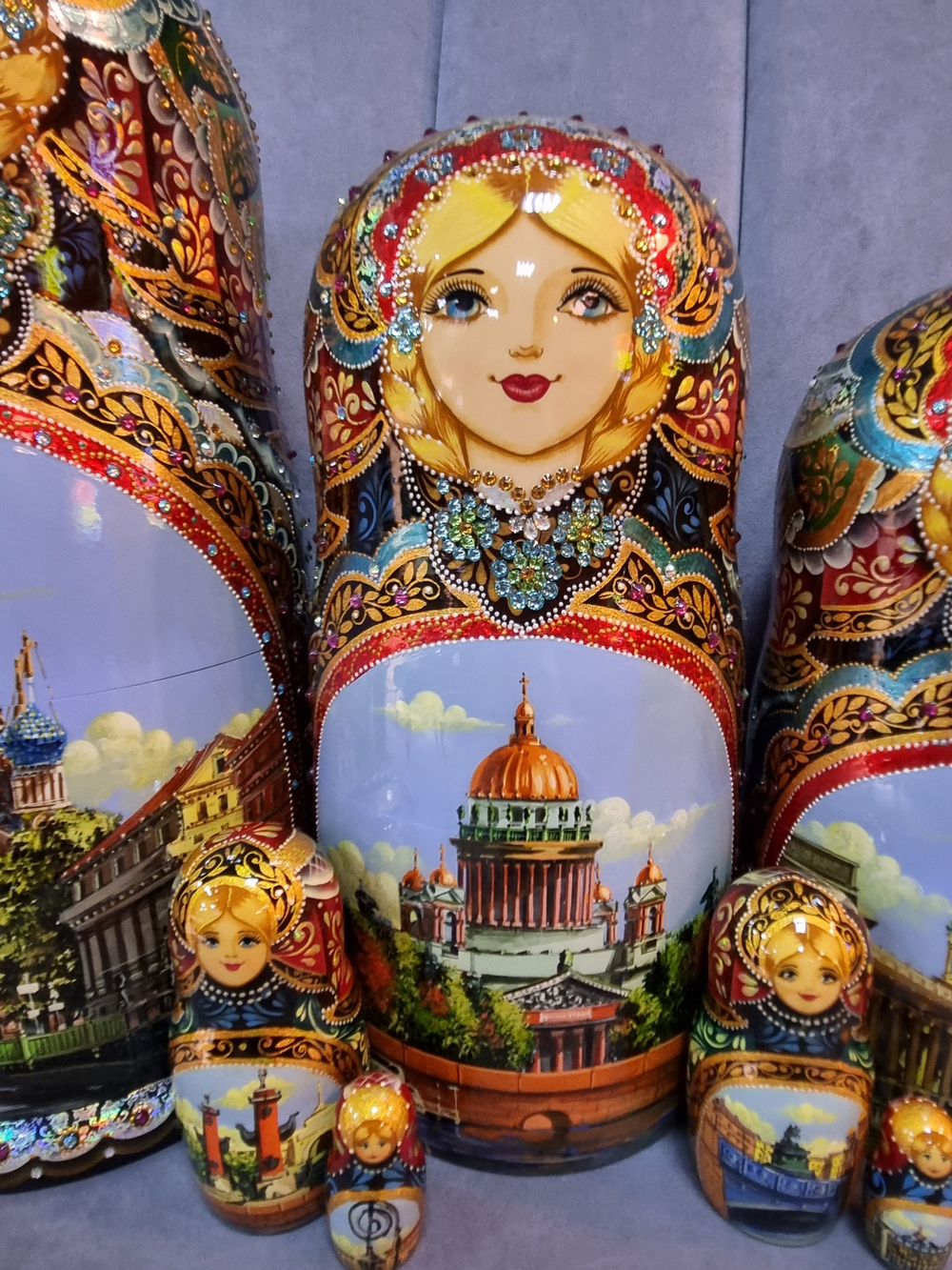 Матрешка "Виды города" 30 мест