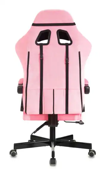 Кресло игровое Knight Terminator розовый Velvet 36 с подголов. крестов. металл