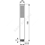 Лейка для душа типа Stick Ideal Standard BC774XG