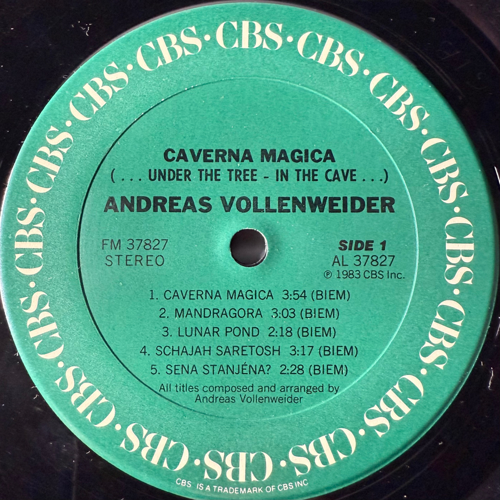 Andreas Vollenweider ‎– Caverna Magica (США 1983г.)