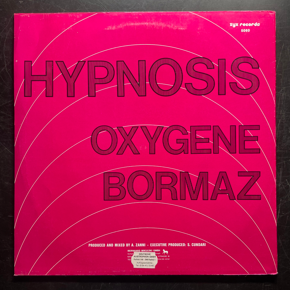 Hypnosis ‎– Oxygene / Bormaz (Германия 1983г.) 12", 45 RPM