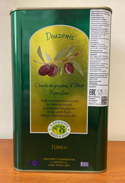 Оливковое масло для готовки рафинированное Douzenis 3л, ж/б, Греция