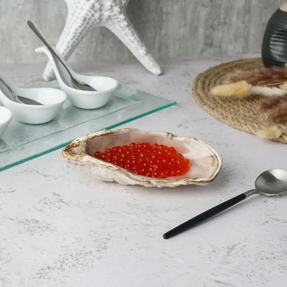 Блюдо для подачи 12,6*6,6 см h3,2 см 15 мл емкость для закусок Pearl Shell Frutti di Mare P.L. [1]