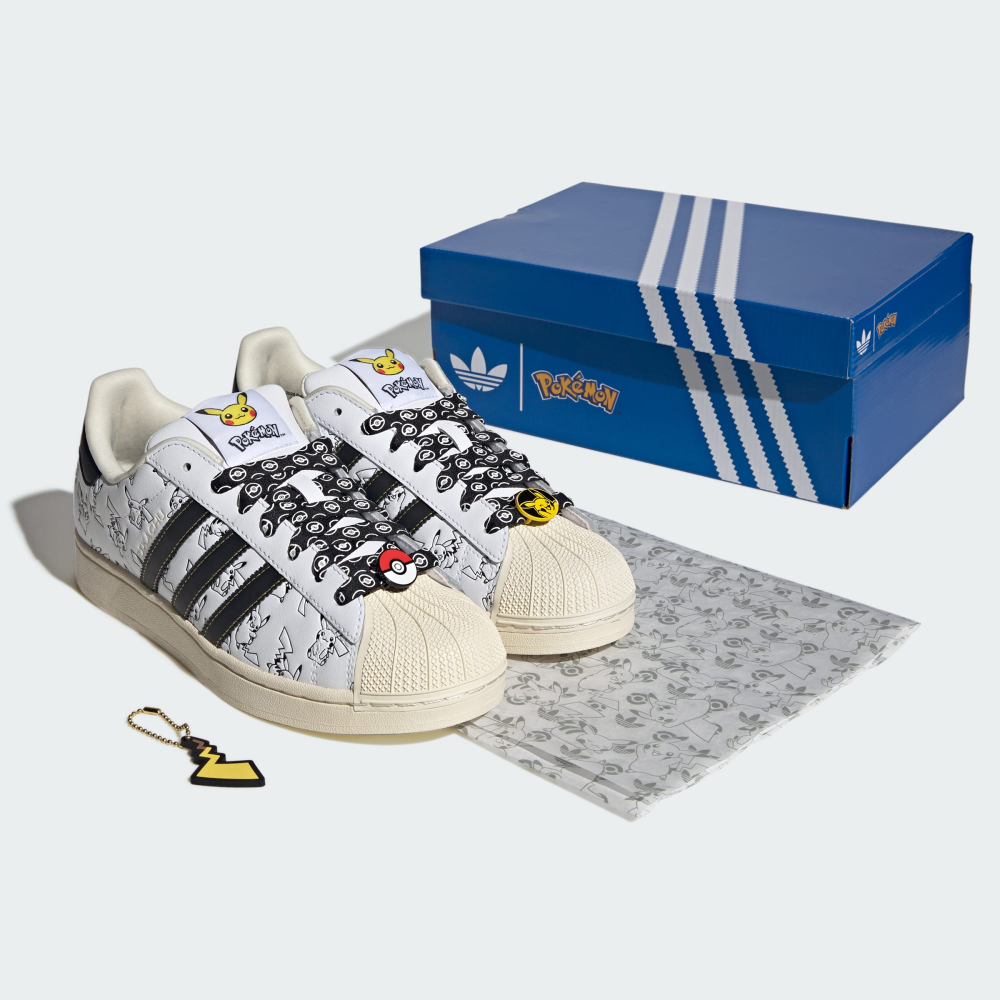 Adidas Кроссовки Pokémon Superstar II, белый/черный