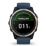 Умные часы Garmin Quatix 7 Pro Amoled, сапфировое стекло, титановый, темно-синий ремешок