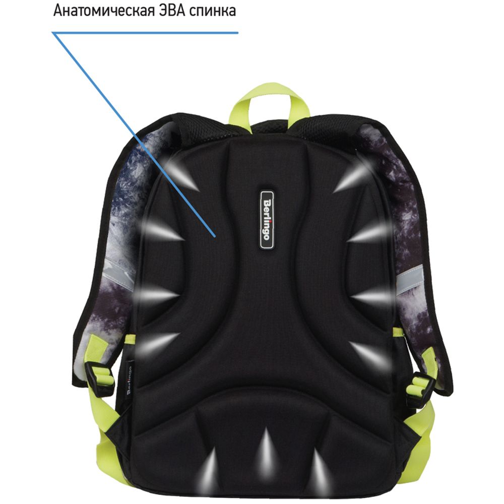 Рюкзак Berlingo Boom Black style 38,5х29х12см, 630 гр., 2отд. 3карм, с эргономичной спинкой