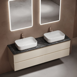 Sancos Столешница для ванной комнаты из керамогранита SANCOS Black Sky 1600х460 c отверстием под смеситель, арт.TT160A1X