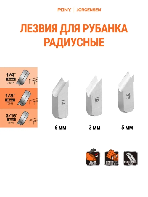 Ножи кромочные радиусные для рубанка 70743