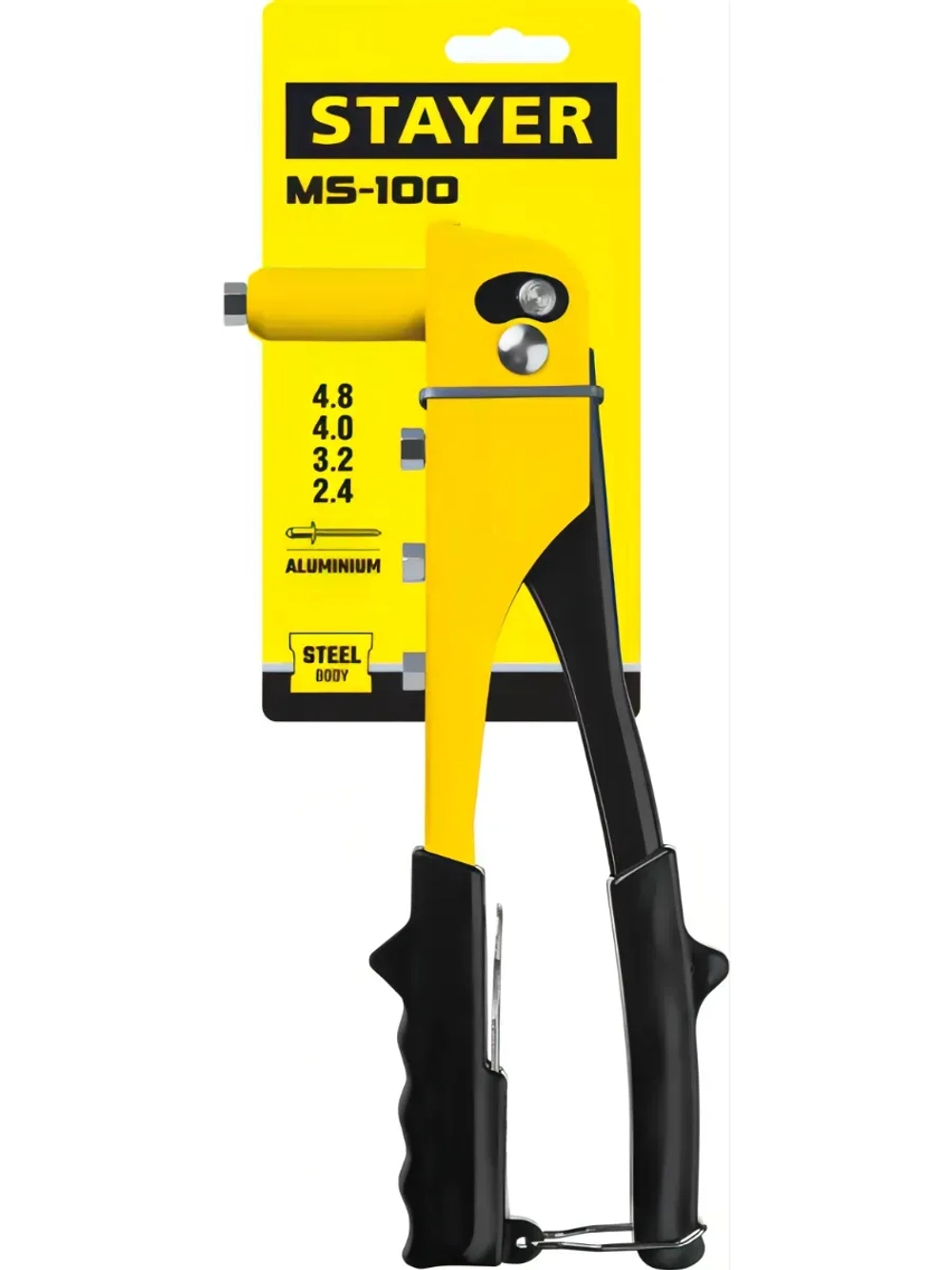 Заклепочник MS-100, 2.4 - 4.8 мм, 240 мм