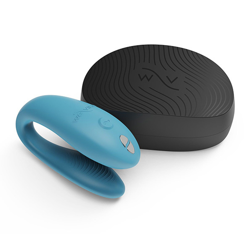 Бирюзовый вибромассажер 7,5см для пар We-Vibe Sync Go SNSY5SG8