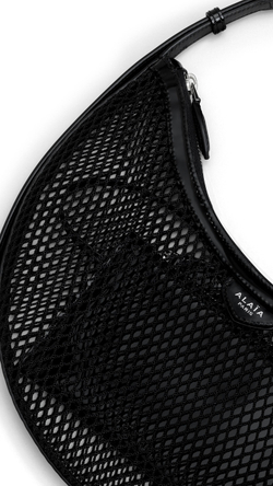 ALAÏA СУМКА ONE PIECE DEMI LUNE В СЕТОЧКУ, ЧЕРНЫЙ