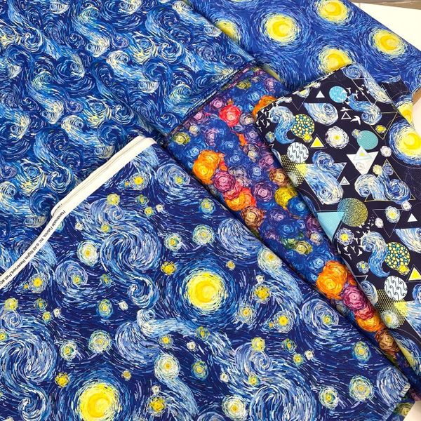 ВАН ГОГ # 5, отрез 90 см, хлопок Handmade Fabrics 3