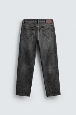 ZARA ДЖИНСЫ STRAIGHT FIT, СЕРЫЙ