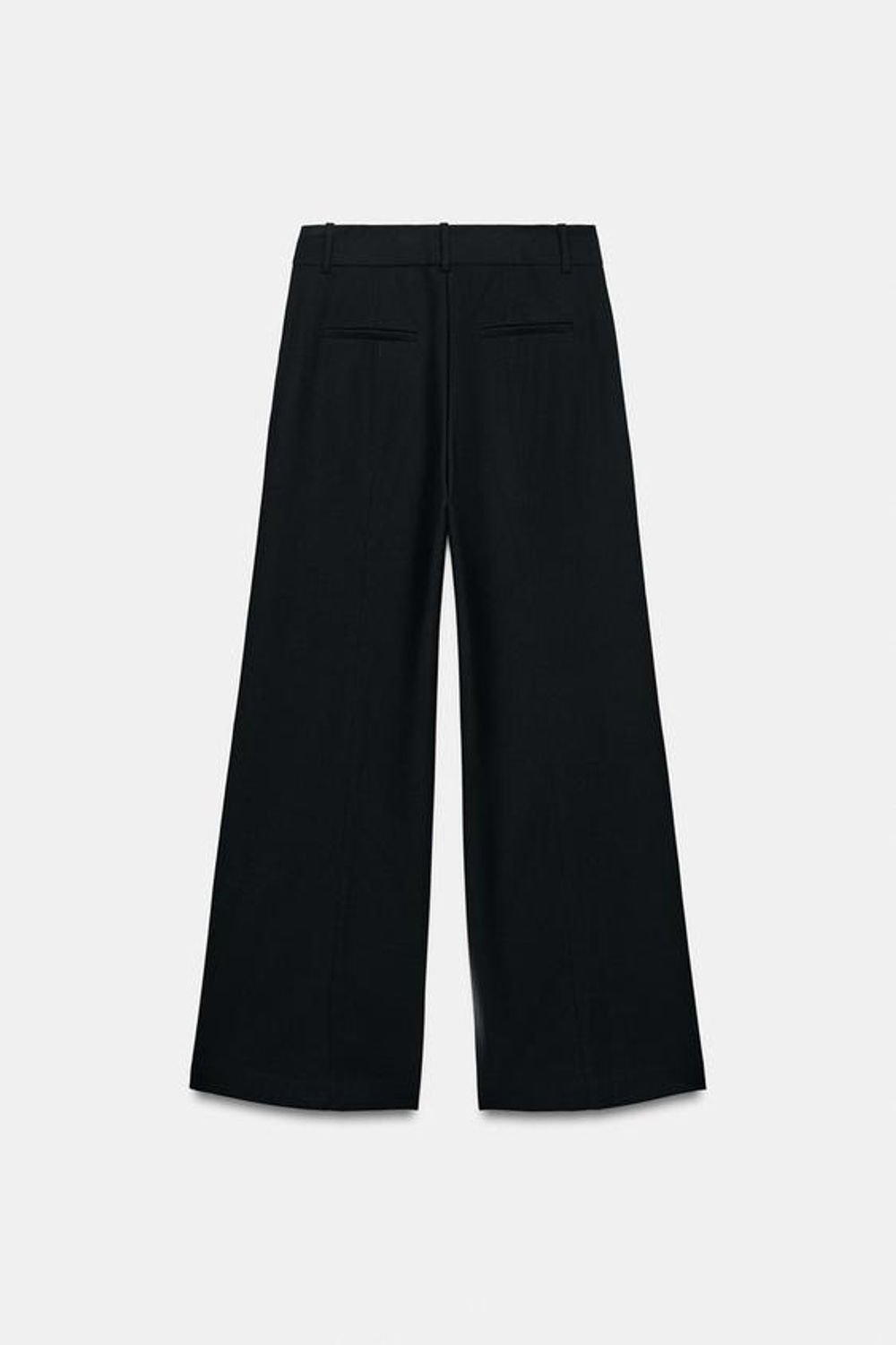 ZARA ШИРОКИЕ БРЮКИ — ZW COLLECTION, ЧЕРНЫЙ